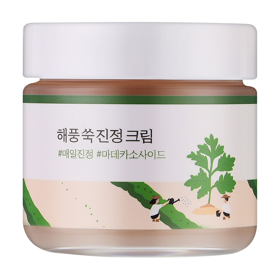 Заспокійливий крем для обличчя Round Lab Mugwort Calming Cream з морським полином, 80 мл